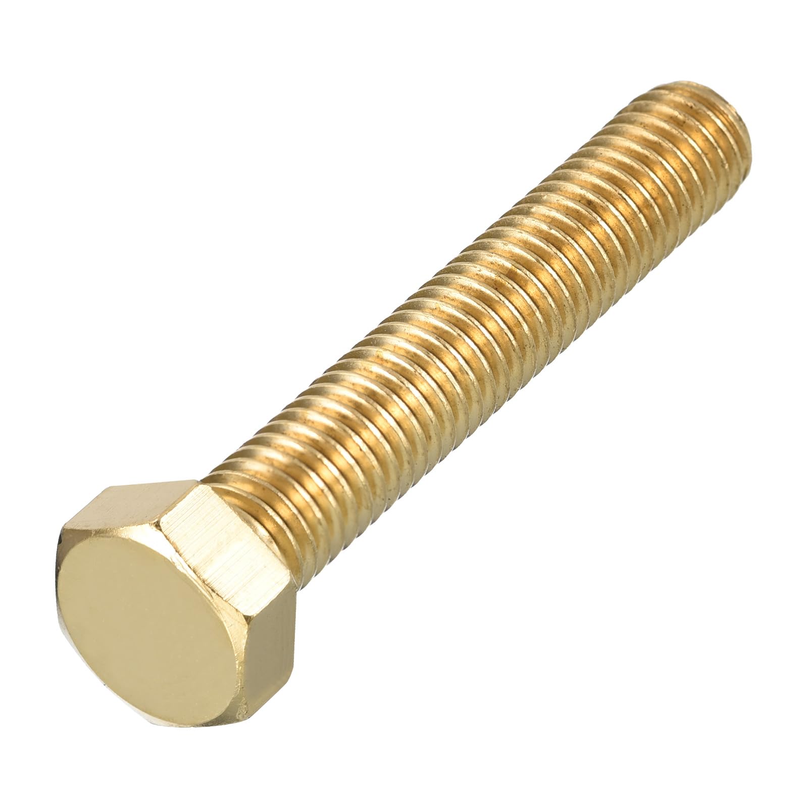 METALLIXITY Hex Head Screw Bolt (1/2-13x3") 1Pcs, Brass Fully Threaded Solid Brass Hex Bolts Machine Screws - for Machinery Repair