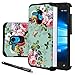 Jitterbug Smart (5.5”) Case, Linkertech [Shock Absorption] Heavy Duty Defender Dual Layer Protector Hybrid Case Cover for Jitterbug Smart (Not fit Smart 2) (Peony)