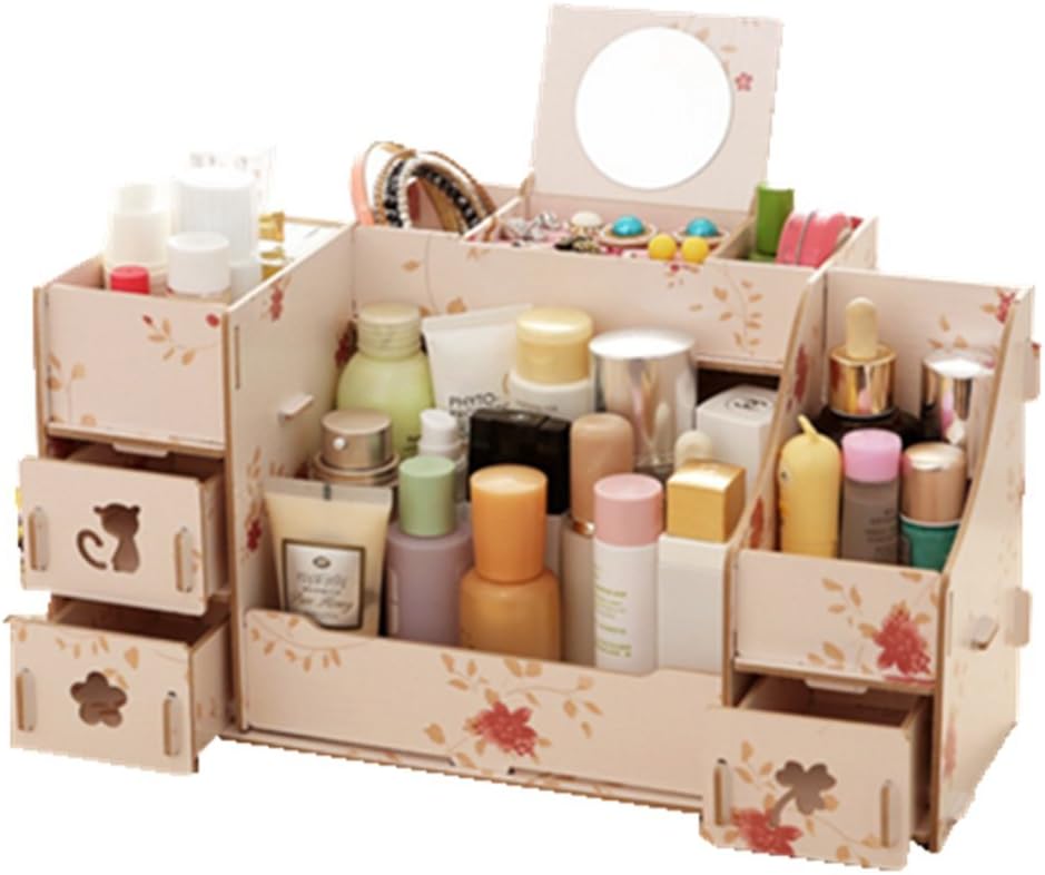 Creative Colorful Fashion extraíble DIY de madera cosméticos ...