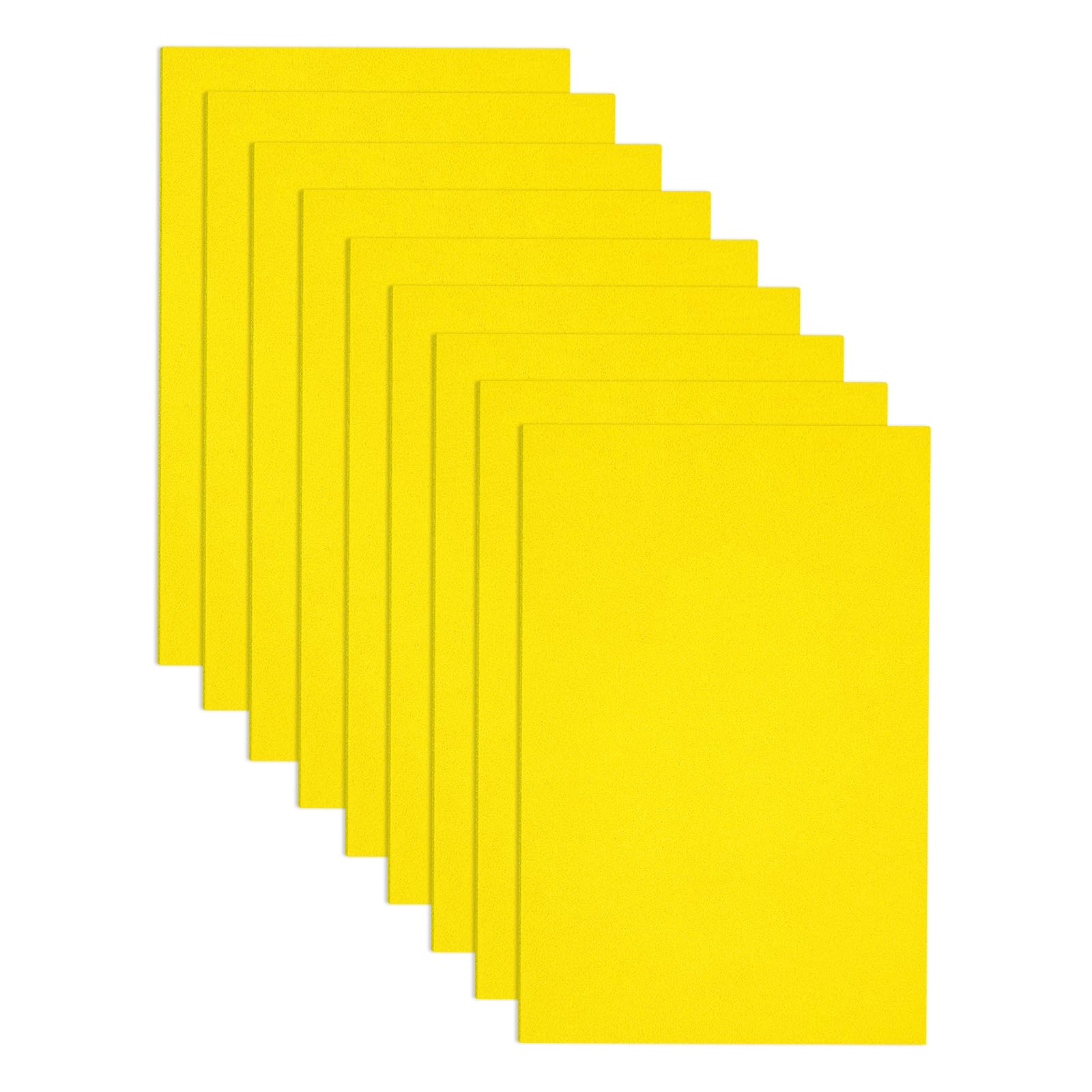 Jtnohx Eva Foam Sheets, 17.78×28.7cm Craft Foam Board, 9 Pcs Colour Eva for Crafts, Thin DIY Material for Art and Scrapbooking(颜色)(Yellow)