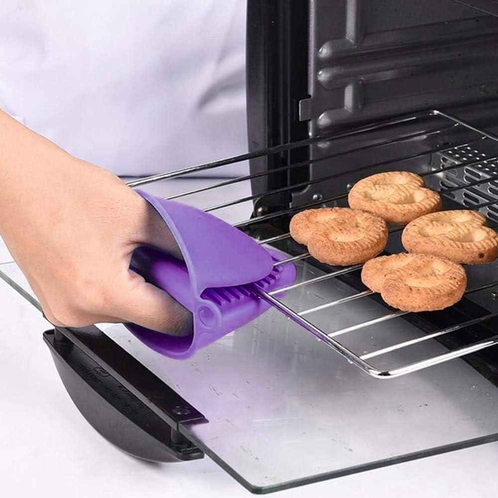Guantes de Cocina para Horno Hornear Guantes Anti Escaldaduras 1  Almohadilla de Aislamiento Térmico y 2 Cunas para Dedos de Silicona  Parrilla HvxMot Guantes Horno Cocinar para Horno Microondas Textiles del  hogar