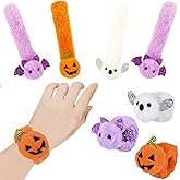Chochkees Halloween Plush Slap Bracelets, 8" Bracelets, Party Favor (6-Pack)