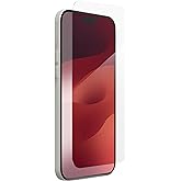 ZAGG Glass+ Screen Protector for iPhone 15 Plus - 3X Stronger with Reinforced Edges, Scratch & Smudge-Resistant Surface, InvisibleShield, Easy to Install