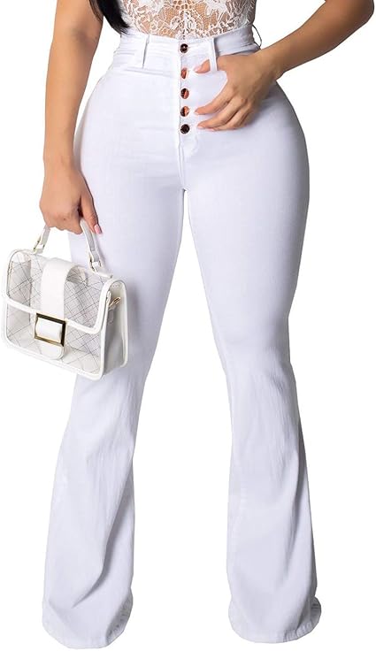 high waisted bell bottom jeans amazon