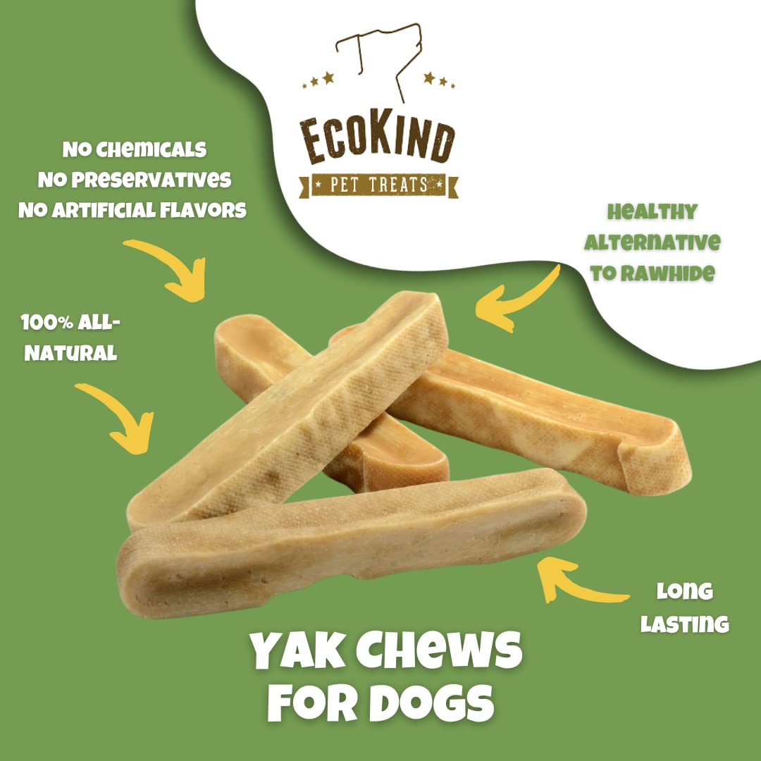 EcoKind Pet Treats Premium Gold Himalayan Yak Cheese Dog Chew, Gluten Free, Lactose Free, All