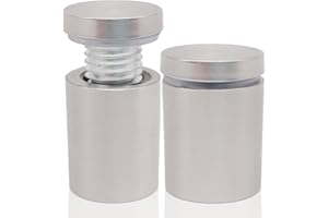 Lantee 20 Pcs 16 x 25mm Wall Standoff Mounts Screws, 5/8 x 1 Inch Stainless Steel Mounting Hardware Bolts for Signs, Glass, Acrylic, Graphics, Panels