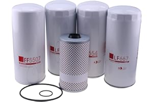 AIVWUMOT Oil Change Kit FF5507 LF3654 FLF667(2) FF5369W Compatible with Volvo D13 Engine Filters