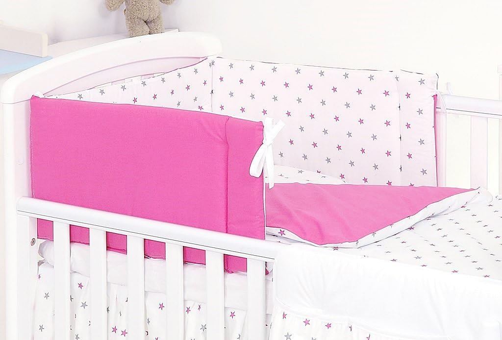 5 PCS PRO COSMO Bedding Set to FIT COT &COT Bed Pillow Duvet Bumper 100% Cotton (to fit cot Bed 140x70cm Mattress Size, 17)