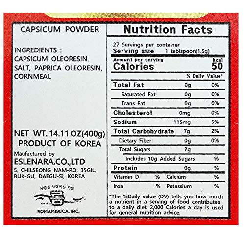 ROM AMERICA Korean Capsaicin Chili Pepper Powder, Ground Red, 400g Pricepulse