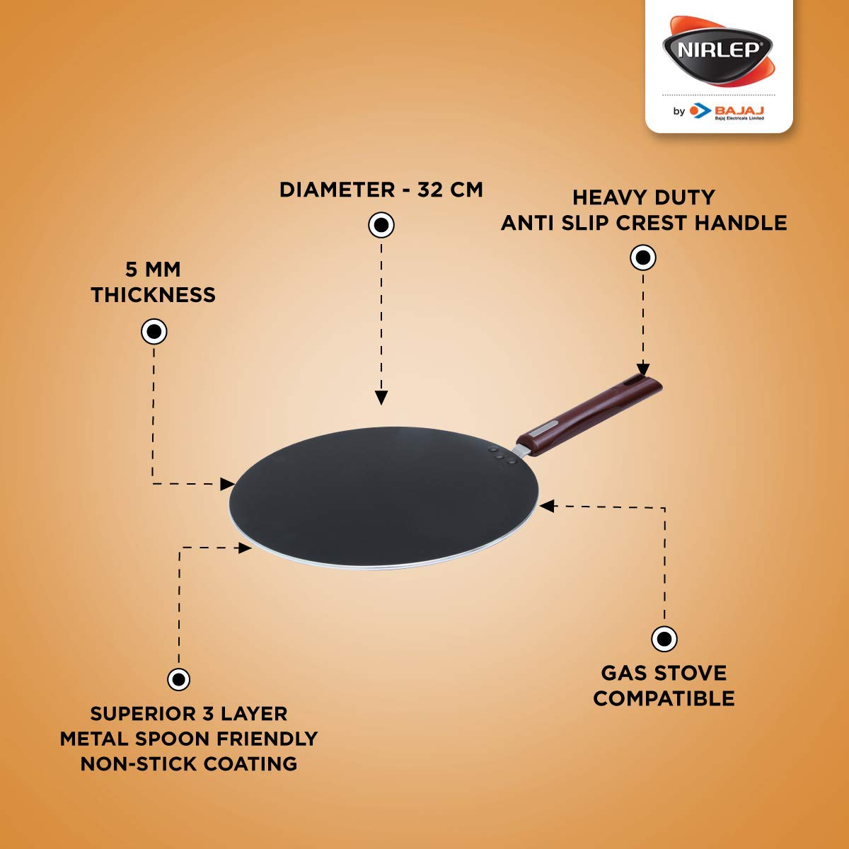Best Non-Stick Tawa for Easy Roti Making 8 Nirlep Non Stick Flat Tawa
