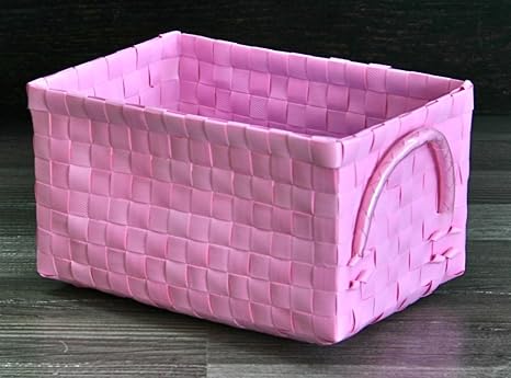 Aufbewahrungsboxen / Flechtkörbe / Schrankkörbe rosa (22,5 x 16cm H