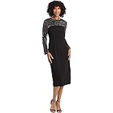 Maggy London Womens Long Sleeve Tie Back Occasion Dress Party Event Guest of Wedding