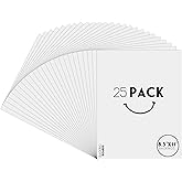 Golden State Art, 25 Pack 8.5X11 Bright White Backing Board for Frames, Pictures, Photos and More