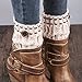 2 Pack of Womens Short Crochet Leg Warmer Knit Boot Socks Topper Cuff