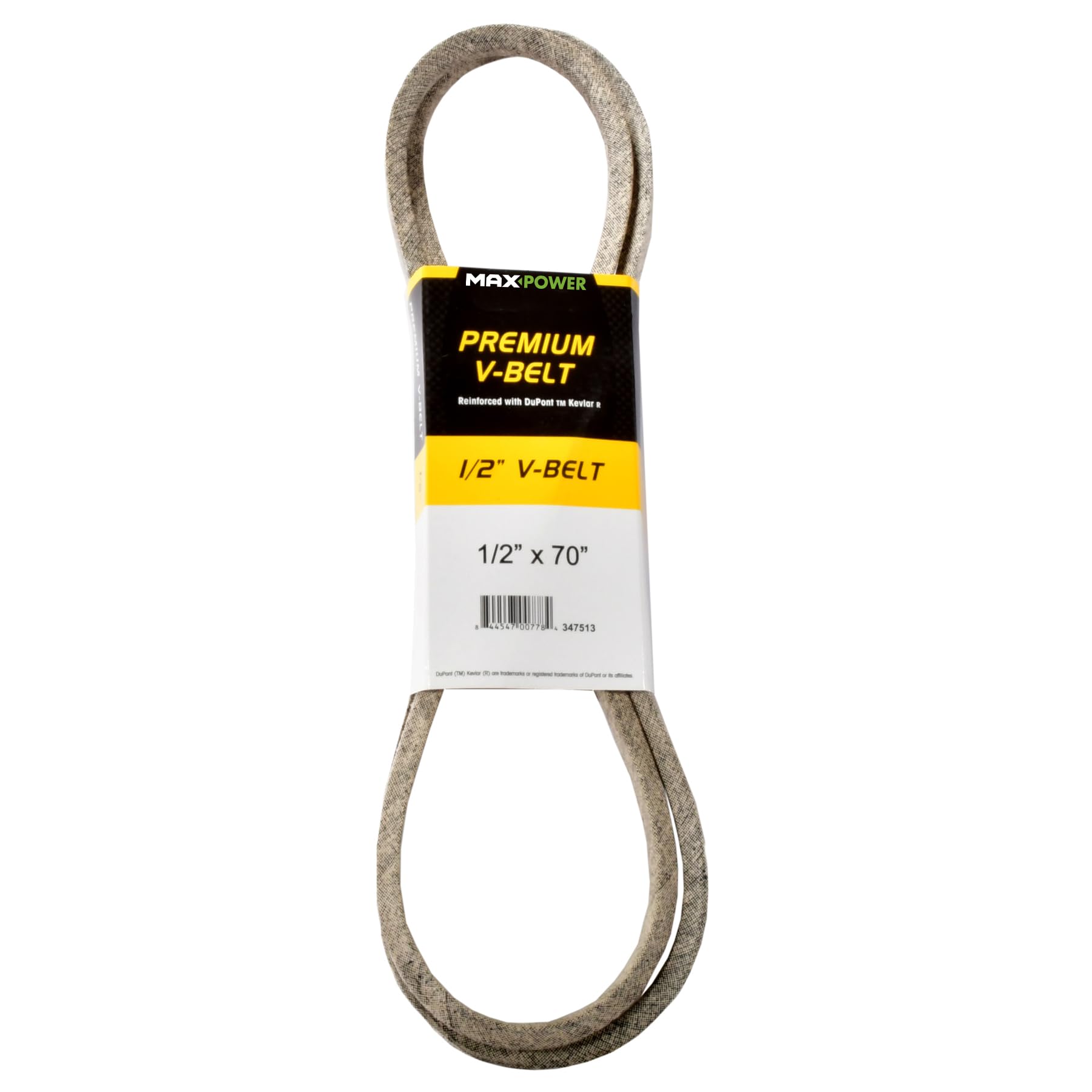 MAXPOWER V-belt 347513, Kevlar reinforced, 1/2 inch x 70 inch, 4L700, outer length L(a) 1780 mm.