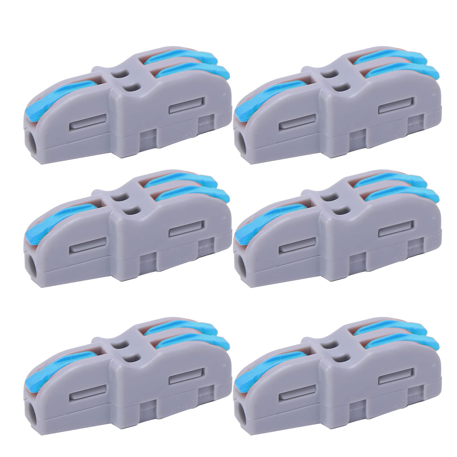 20Pcs Quick Terminal Block 1 in 2 Out Wire Connector TShape PushType Wiring Splitter SPLF12A(Orange)(Orange) Electrical Auxiliary Materials,1 (Blue)