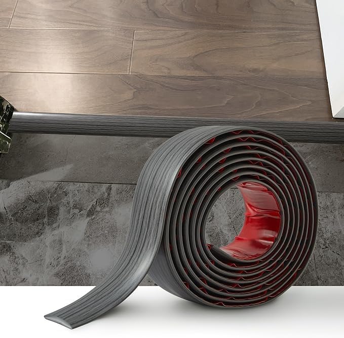 6M Flacher Bodenübergangsleiste Selbstklebender Übergangprofil Türschwellen-Übergangsvinyl Laminat-Bodenbelagsleisten Bodentrennstreifen Fußböden Abde