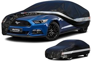 Holthly 10 Layers Coupe Car Cover Waterproof All Weather for Automobiles,100% Waterproof Outdoor Car Covers Rain Snow UV Dust Protection. Custom Fit for Ford Mustang,Chevy Camaro, Chevy Corvette,etc