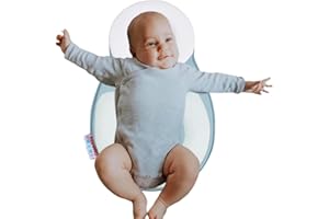 SECOND MUM Soft & Cozy Bed Set Baby Pillows Hеad & Body Support Almohadas para Bebes with Ultra Breathable Fabric Newborn Must Have Essentials (Blue)