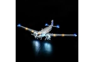 LED Lighting Kit for Lego 11378 Douglas DC-3 PAN AM Airliner - USB Powered Bright Light Effect, DIY Seamless Lights Easy to I