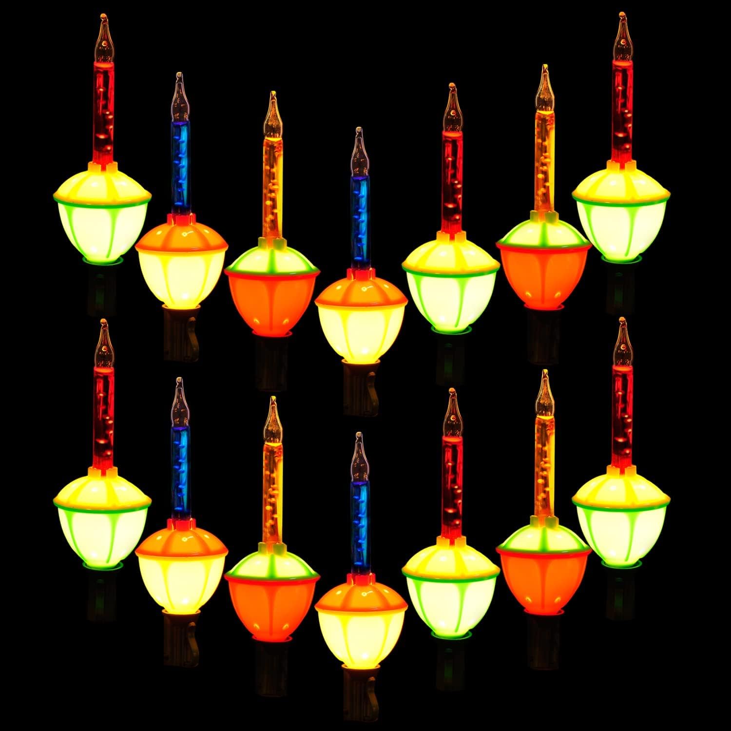 String Lights - Joiedomi Christmas Bubble String Light, 14 Bubbles Lights, 2 Pack 7 Count Old Fashion Vintage String Lights for Christmas Tree Fireplace Mantel Holiday Celebration Decorations (Multicolor)