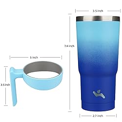 Konokyo 20 oz Tumbler with Handle and 2 Straw 2