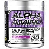 Cellucor Alpha Amino EAA & BCAA Recovery Powder, Essential & Branched Chain Amino Acids Supplement, Grape, 30 Servings