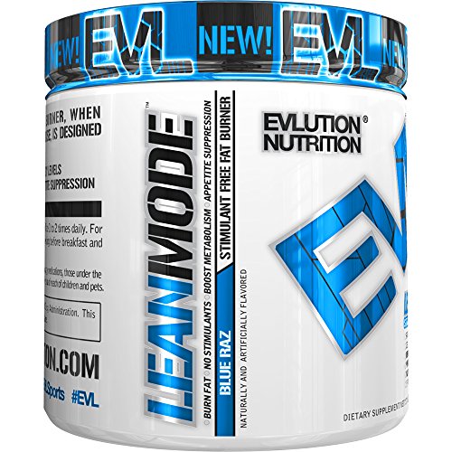 Evlution Nutrition Lean Mode Stimulant-Free Weight Loss Supplement with Garcinia Cambogia, CLA and Green Tea Leaf extract (30 Serving, Blue Raz)