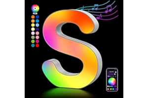 OJQ Light Up Letters LED Letter - Marquee Letters Room Decor Alphabet Letter Music Sync Color Change Colorful - Christmas Birthday Gifts for Girl - Teen Girls Gifts Party Home Wall Decor