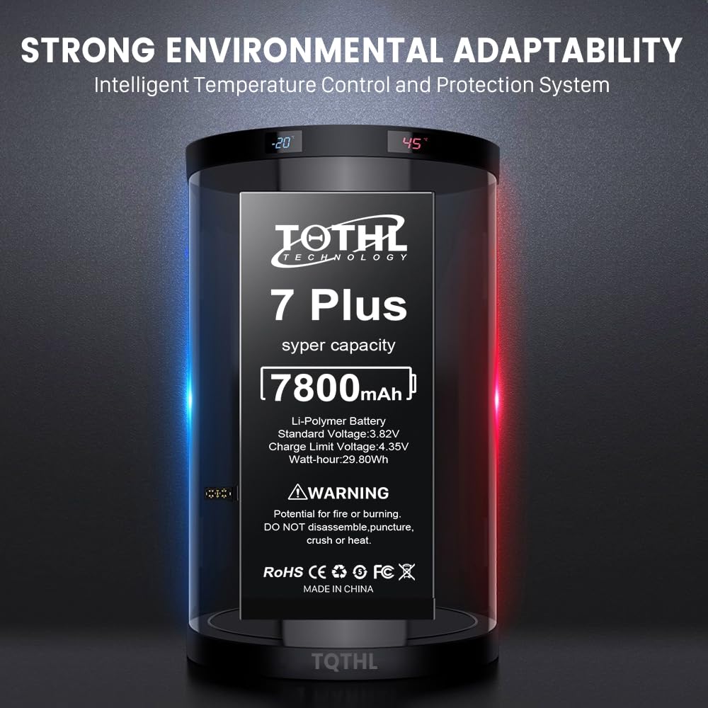 Battery For IPhone 7 Plus Replacement, [7800mAh] 2024 New 0 Cycle High