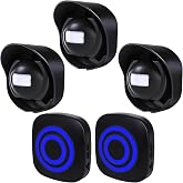 328ft Range Wireless Driveway Alarm, Outside Motion Sensor Alarm | Weather Resistant Motion Detector Protect Outdoor/Indoor Property, 2 Receivers and 3 PIR Motion Detectors, 38 Chimes