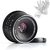 7artisans 25mm F1.8 Manual Focus Prime Fixed Lens for MFT M4/3 Cameras | 25mm f/1.8 for Olympus Epm2, E-PL8 E-P6, and Panasonic G7 GF6 GM10, GX8, GH4 Micro Four Thirds Cameras