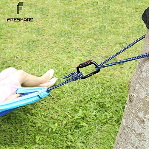 FresKaro 3pcs Locking Carabiner Clips Heavy Duty for Keychain and Camping, Twist Lock and Lightweight, Black
