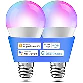 meross Smart Light Bulb, E26 RGB Wi-Fi LED Bulb 60W Equivalent with APP & Voice Control, Compatible with Alexa, Google, Apple