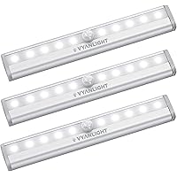 VYANLIGHT Motion Sensor LED Lights, Battery Operated Under Cabinet Lights, 10 LED Stick-On Anywhere Magnetic Closet Lights, I
