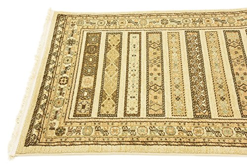 Unique Loom Nomad Collection Ivory 3 x 10 Runner Area Rug (2' 7" x 10')