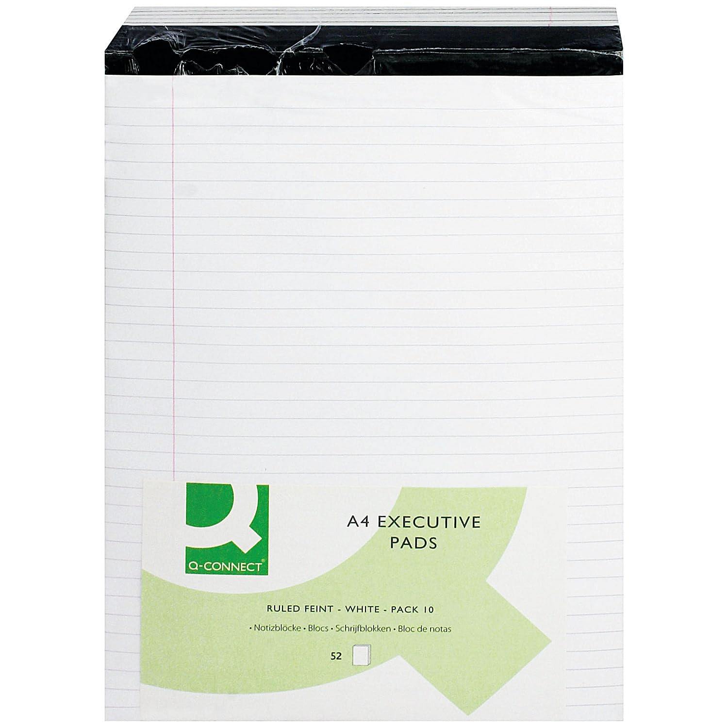 Q-Connect Ruled Stitch Bound Executive Pad 52 Leaves 104 Pages A4 White (Pack of 10) KF01386
