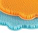 Kichwit Silicone Scrubbers Kitchen Sponges for Dishes Scratch Free Antibacterial Dish Sponges Multi-purpose Cleaning Sponges Stink Free Food Grade BPA Free, 2 Pack (Blue & Orange)