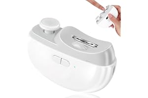 Allyplay 2025 Upgraded Electric Nail Clipper, Electric Nail File, 2 Speeds Automatic Nail Trimmer with LED Light & Clip Storage - USB Rechargeable for Baby, Kids, Adults, Seniors