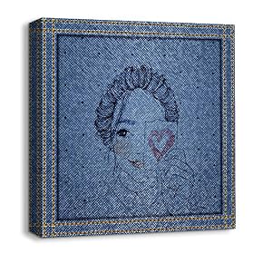 Canvas Wall Art Beautiful Jeans Fabric...