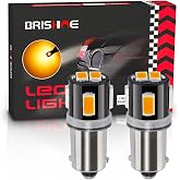 BRISHINE BA9S LED Bulbs Amber Yellow Extremely Bright 5630 Chipsets 53 57 293 BA9 64111 1891 1895 T4W LED Bulbs for Car Interior Dome Map Door Courtesy License Plate Lights (Pack of 2)