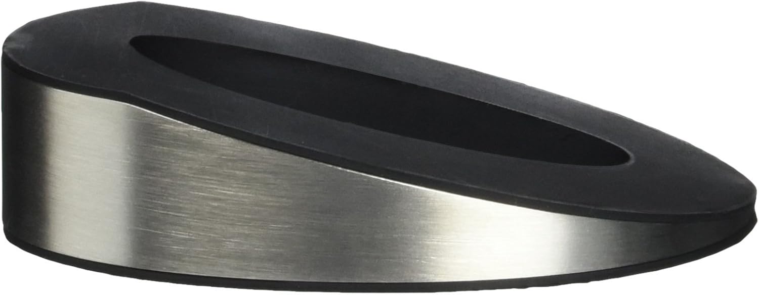 Cortesi Home CH-BR798100 Dax Contemporary Rubber Door Wedge Stopper, Stainless Steel