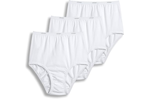 Jockey Women's Underwear Plus Size 100% Cotton Classic Brief - 3 Pack