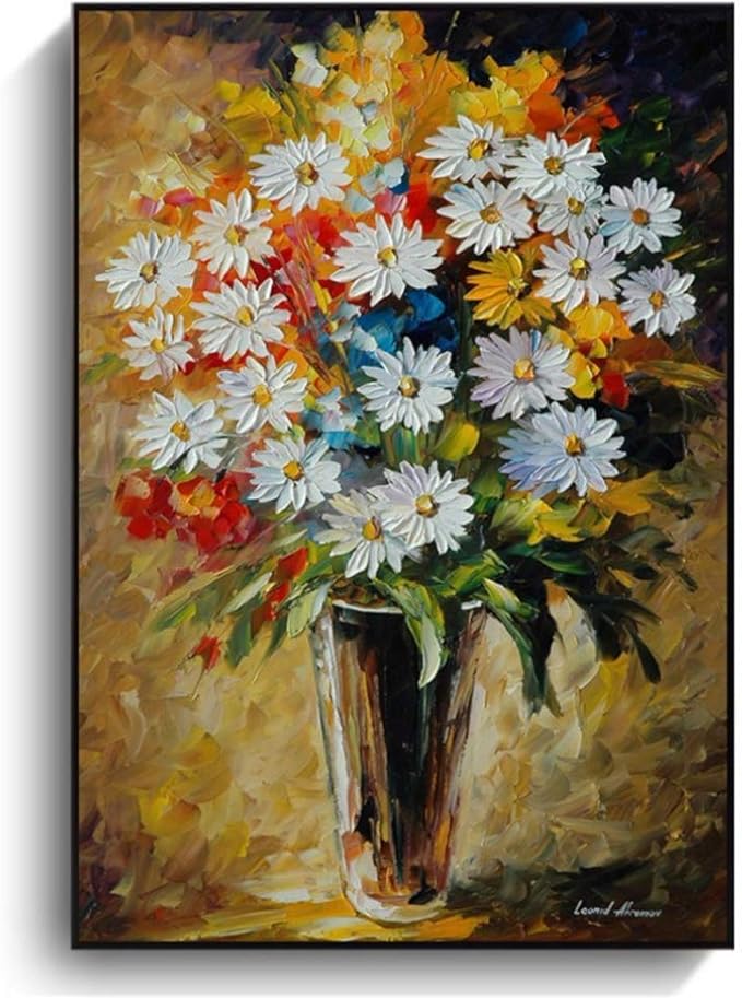 Mxsnow Pinturas al óleo de Margarita en Lienzo Cuadros de Pared