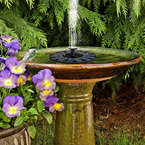 WBPINE Solar Birdbath Fountain Pump, Solar Powered Floating Fountain Kit Solar Water Fountain for Bird Bath Pond, Pool and Garden Decoration