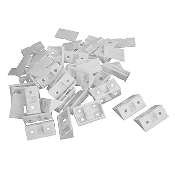 Befestigungswinkel - TOOGOO(R)30pcs Regal Schrank 90 Grad Kunststoff Eckverstrebungen Befestigungswinkel Weiss
