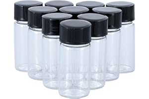 Newzoll 5 ml Clear Glass Bottles for Essential Oils, Chemistry Lab Chemicals, Colognes & Perfumes (10 Pieces)