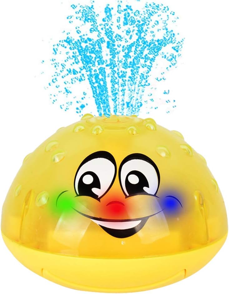 HLXY Bath Toy, Spray Water Squirt Toy LED Light Up Float