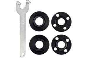 Topbuti 5pcs Grinder Flange Angle Wrench Spanner Metal Lock Nut for Compatible with Dewalt Milwaukee 193465-4 Bosch Black Decker Ryobi Makita 5" 5/8-11 Parts