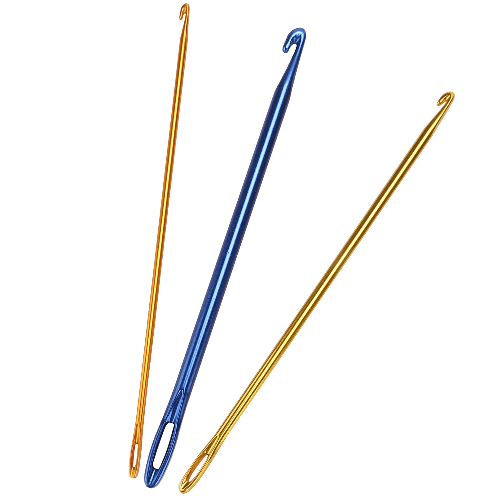 Crochet Hooks, 3Pcs Multicolor Aluminum Knitting Needles,Knit Needle Hand Weaving Knitting Tool Yarn Crochet Knitting Tools for Crafts Crochet for Beginners or Professionals